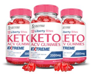 Version 1.0.0 Liberty Bites Keto ACV gummies extreme paquete de 3 total 180 gomitas