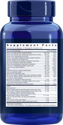 Version 1.0.0 Etiqueta Life Extension multivitamínico