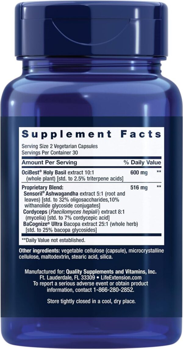 Version 1.0.0 Life Extension Adrenal Formula bottle label