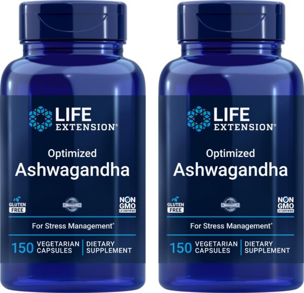 Life Extension Ashwagandha optimizada cápsulas frente etiqueta