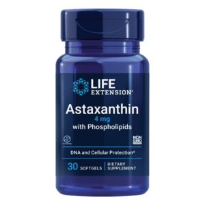 Version 1.0.0 Life Extension Astaxanthin botella y etiqueta