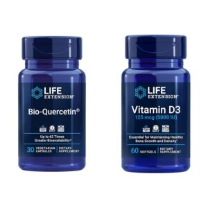 Life Extension Bio-Quercetina y D3 - frasco y etiqueta