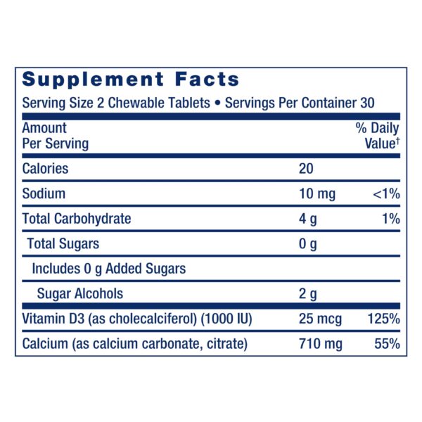 Detalle de ingredientes Life Extension Bone Restore