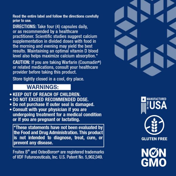 Version 1.0.0 Frasco Life Extension Bone Restore etiqueta lateral