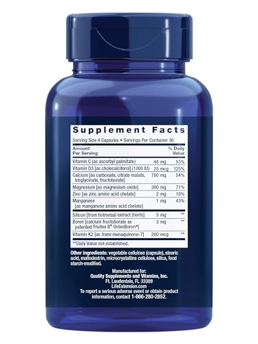 Etiqueta Life Extension Bone Restore K2