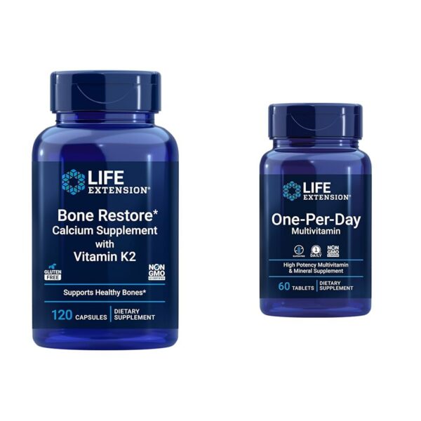 Version 1.0.0 Life Extension Bone Restore suplemento multivitamínico 120 tabletas