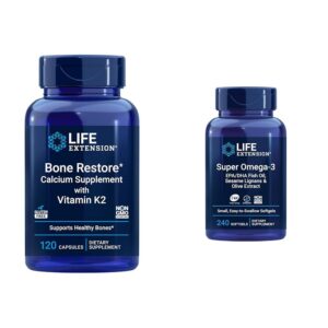 Version 1.0.0 Life Extension Bone Restore + Vitamina K2 frasco