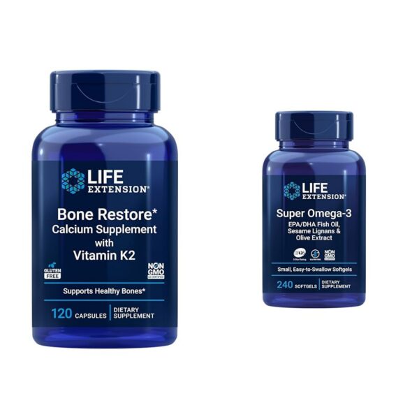 Life Extension Bone Restore + Vitamina K2 frasco