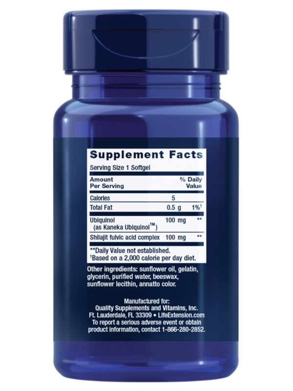 Version 1.0.0 Etiqueta de Life Extension CoQ10 ubiquinol