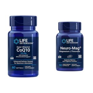 Frasco frontal Life Extension CoQ10 ubiquinol