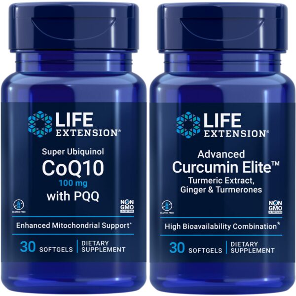 Version 1.0.0 Life Extension CoQ10 ubiquinol con PQQ y cúrcuma - etiqueta