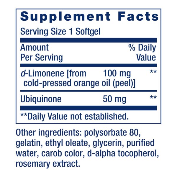 Cápsulas blandas CoQ10 en botella