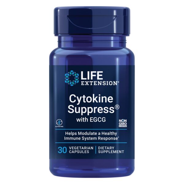 Frasco frontal Life Extension Cytokine Suppress con EGCG