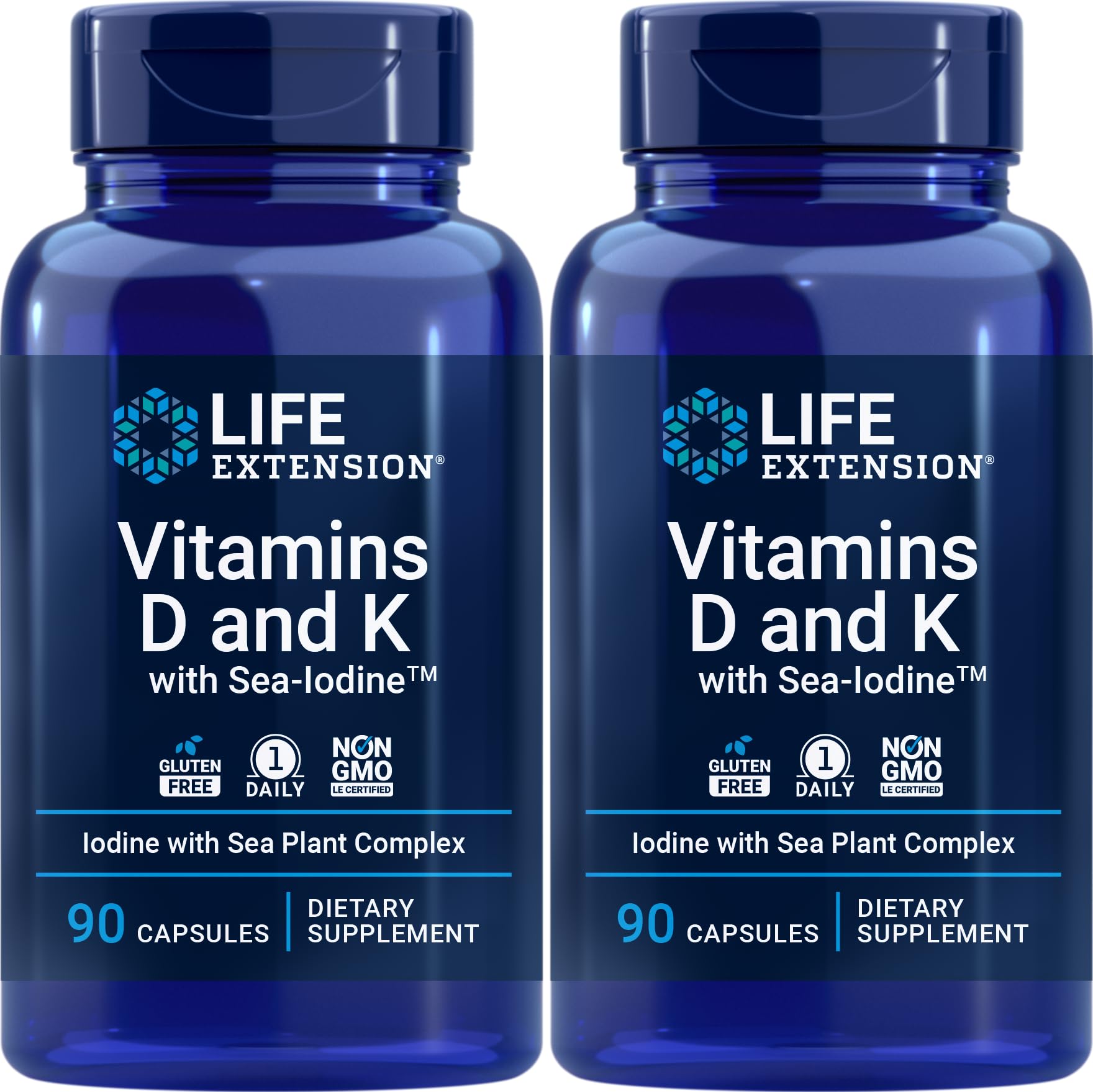 Life Extension Vitamins D & K with Sea-Iodine