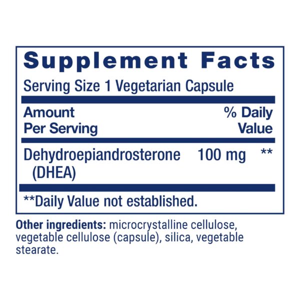 Cápsulas vegetarianas Life Extension DHEA