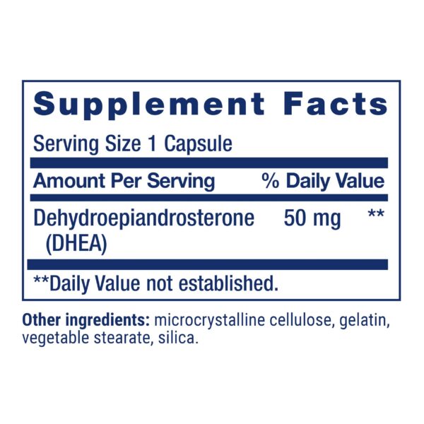 Cápsulas DHEA en frasco color beige claro