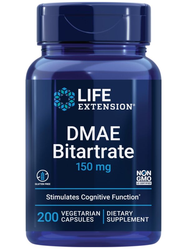 Frasco Life Extension DMAE Bitartrate frente