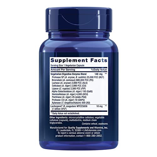 Frente Life Extension Enzimas Digestivas Mejoradas