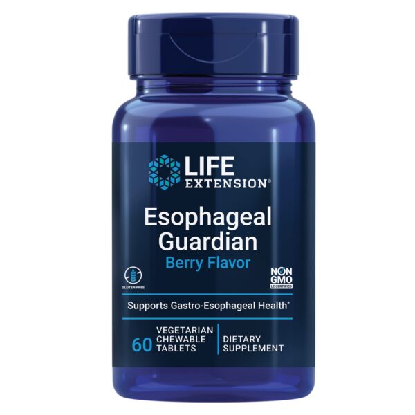 Caja del suplemento Life Extension Esophageal Guardian para alivio gástrico
