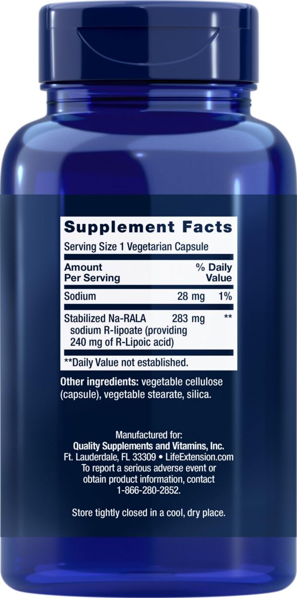 Version 1.0.0 Etiqueta del frasco Life Extension