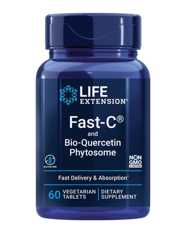 Version 1.0.0 Frontal de etiqueta Life Extension Fast-C y Bio-Quercetin