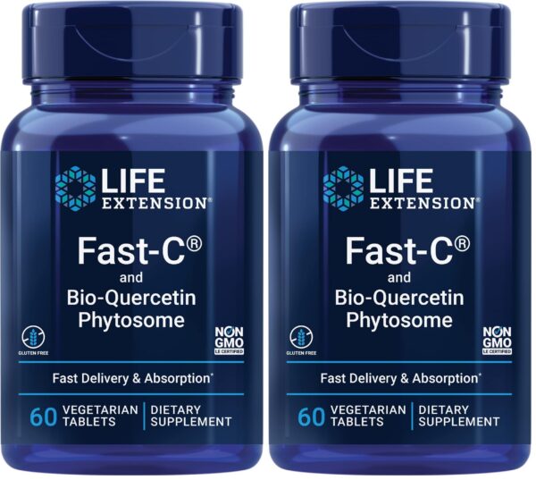 Frasco de Life Extension Fast-C & Bio-Quercetin Phytosome