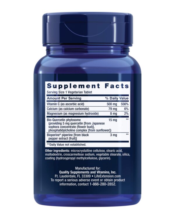 Version 1.0.0 Etiqueta del producto Life Extension Fast-C Quercetin