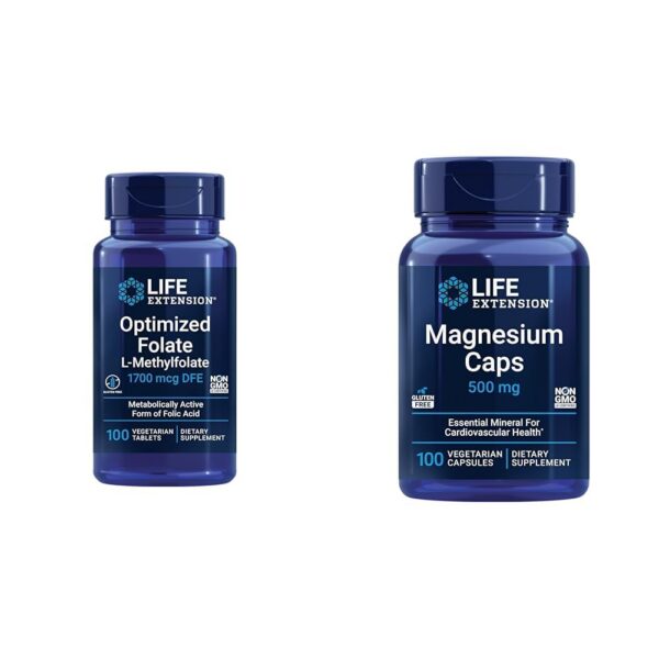Version 1.0.0 Life Extension folato y magnesio bundle frontal