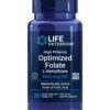 Etiqueta Life Extension folato 5-MTHF 8500mcg DFE