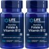 Life Extension folato bioactivo y vitamina b12 suplemento 150 cápsulas vegetales