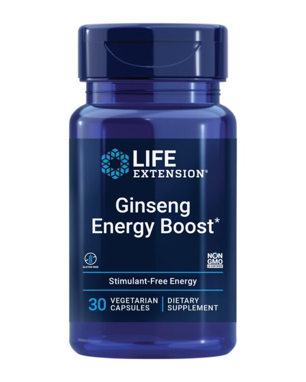 Life Extension ginseng boost energética 30 cápsulas