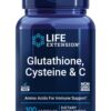 Frasco Life Extension Glutatión con etiqueta frontal