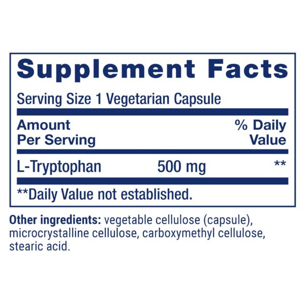 Frente de la botella Life Extension L-Tryptophan