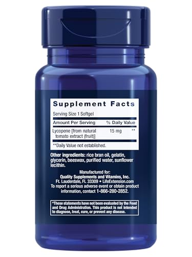 Frasco Life Extension Licopeno Mega