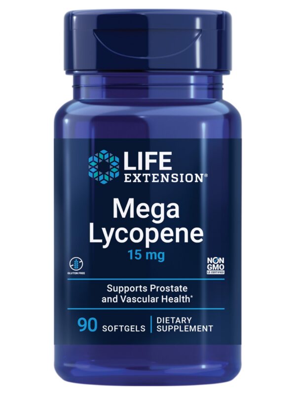 Life Extension Licopeno Mega etiqueta frontal