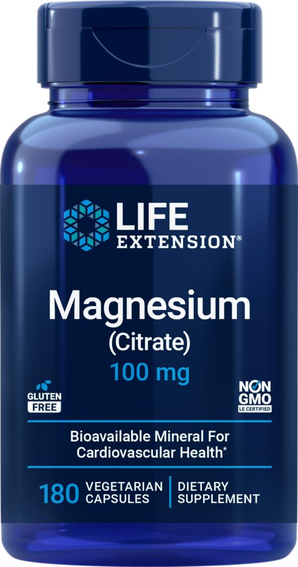 Frasco Life Extension Citrato de Magnesio 100 mg