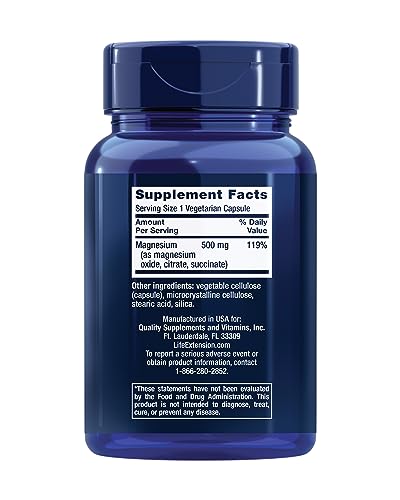 Etiqueta frontal Life Extension Magnesium Caps