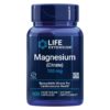 Frontal de frasco Life Extension Magnesium Citrate y Zinc Caps