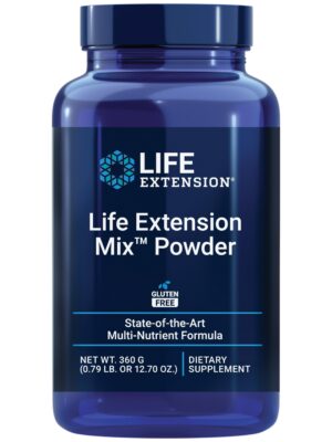 Version 1.0.0 Life Extension Mix polvo multivitamínico envase frontal beige jaspeado