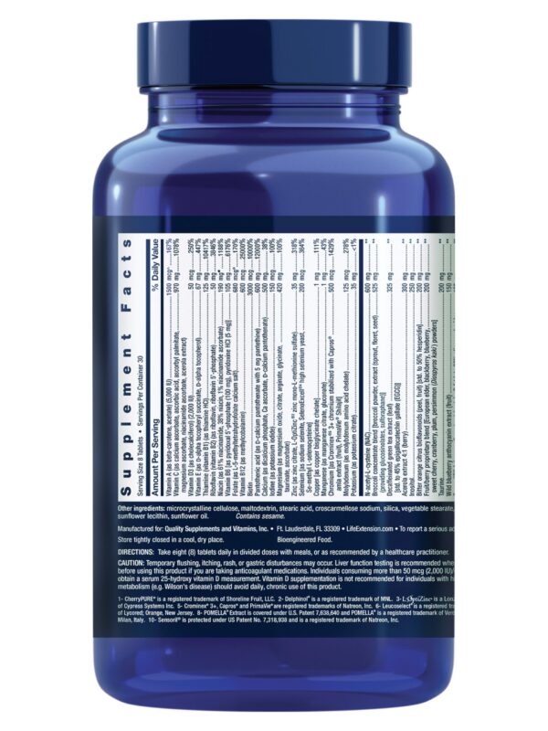 Life Extension Mix Tabletas - Vista lateral