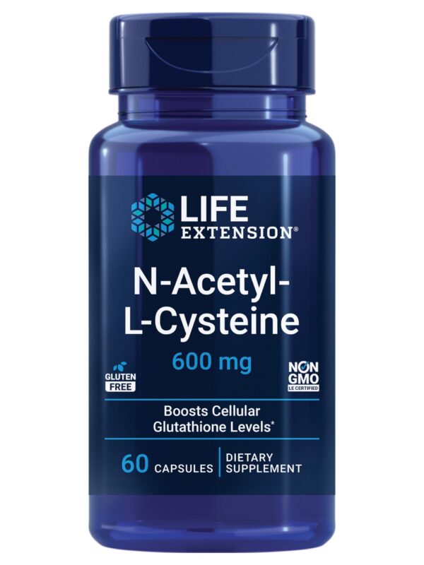 NAC Life Extension 600 mg cápsulas frontal