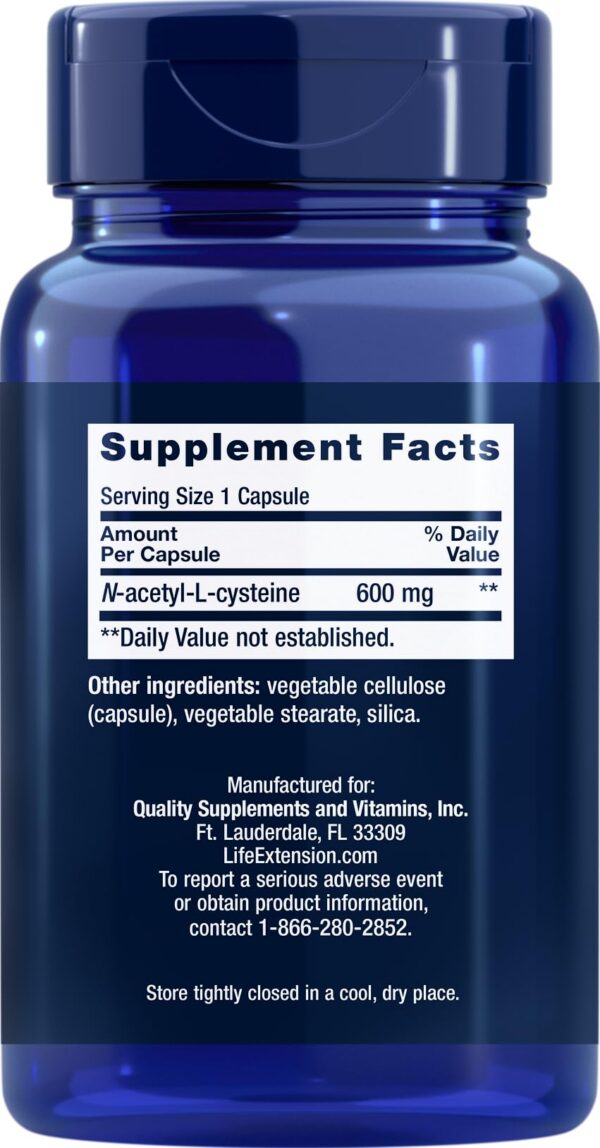 Version 1.0.0 Life Extension NAC cápsulas 600 mg