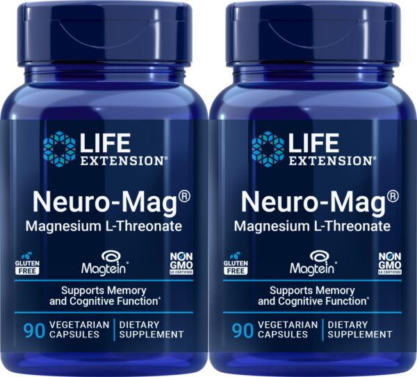 Version 1.0.0 Frasco Life Extension Neuro-mag con etiqueta