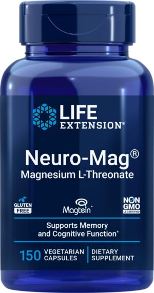 Frente del envase Life Extension Neuro-Mag Magtein L-Threonate