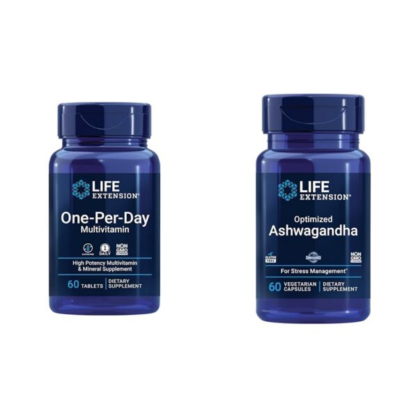 Life Extension One-Per-Day multivitamin frasco frontal