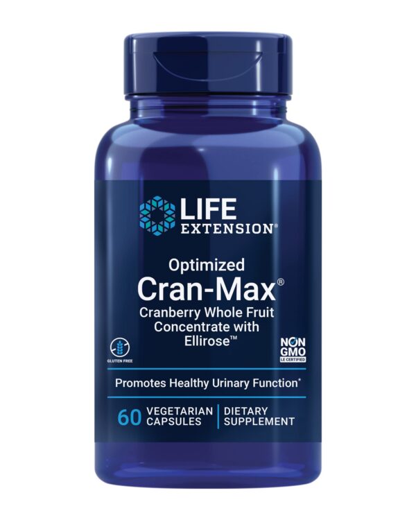 Version 1.0.0 Frasco Life Extension Optimized Cran-Max para salud urinaria femenina