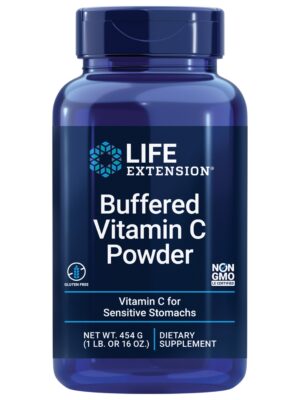 Version 1.0.0 Life Extension polvo de vitamina C buffered envase