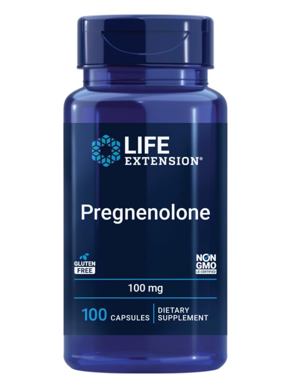 Frente del envase Life Extension Pregnenolona 100 mg
