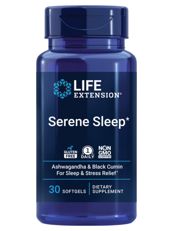 Life Extension Serene Sleep suplemento ashwagandha comino negro