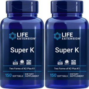 Life Extension Super K 150 softgels etiqueta frontal
